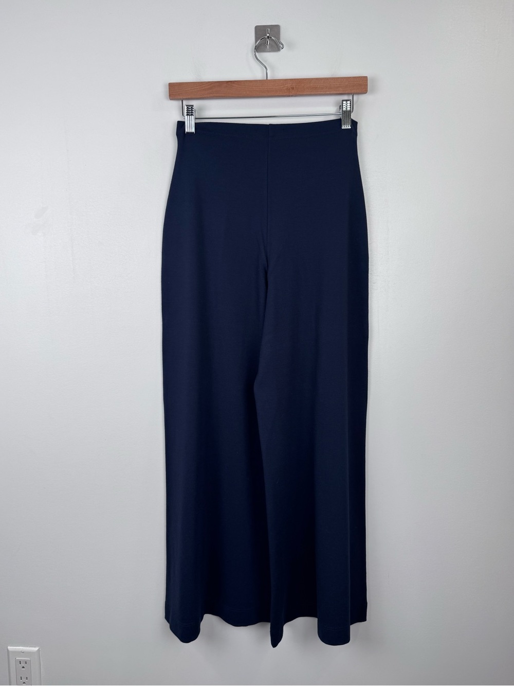 Ripley Rader Women Ponte Navy Blue Knit Wide Leg Pant Size 3 Medium
